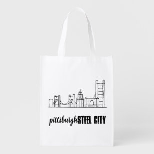 Pittsburgh-Skyline Wiederverwendbare Einkaufstasche