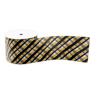 Pittsburgh-Sport-Fan-Schwarz-gelbes Gold kariert Ripsband