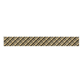 Pittsburgh Sportfan Black Yellow Gold Kariert Ripsband