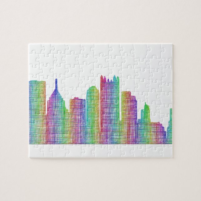 Pittsburgh-Stadt-Skyline Puzzle (Horizontal)