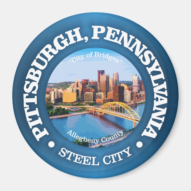 Pittsburgh (Städte) Magnet (Vorne)