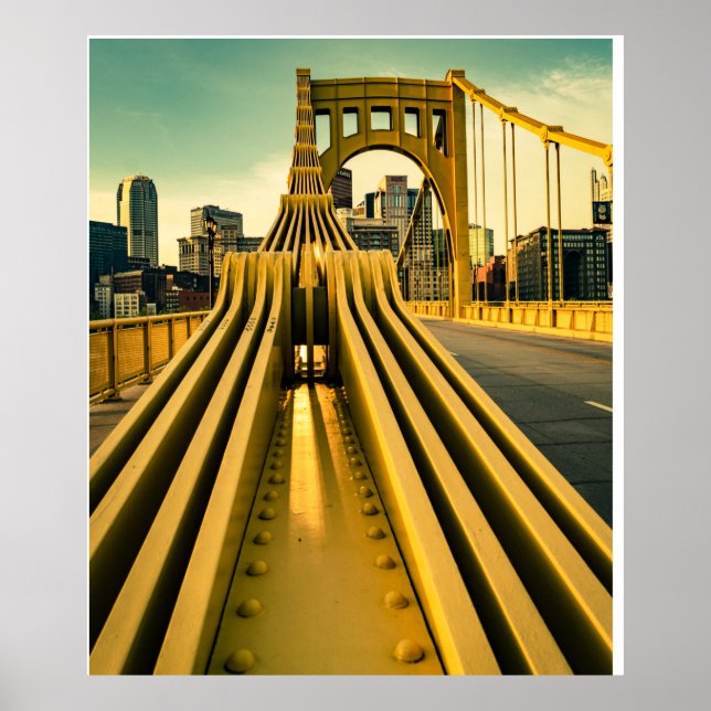 Pittsburgh Steel City Bridge Pennsylvania Print Poster (Vorne)