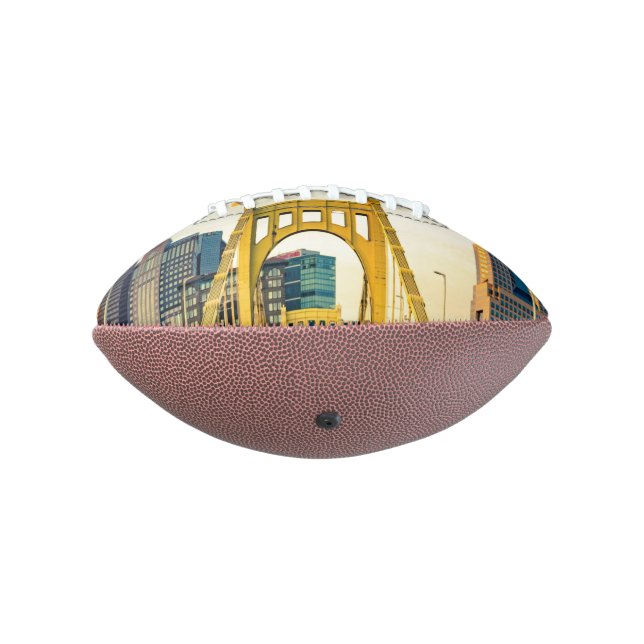 Pittsburgh Steel City Skyline Bridge Pennsylvania  Football (Gedreht 270)