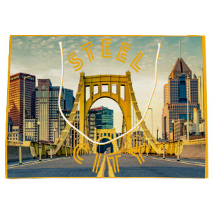 Pittsburgh Steel City Skyline Bridge Pennsylvania Große Geschenktüte