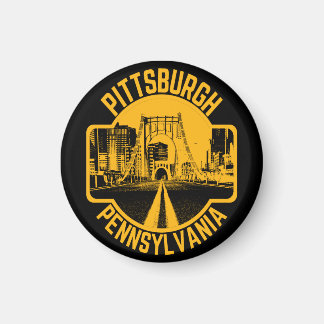 Pittsburgh Steel City Skyline Bridge Pennsylvania  Magnet