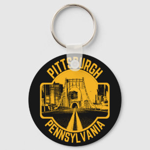 Pittsburgh Steel City Skyline Bridge Pennsylvania  Schlüsselanhänger