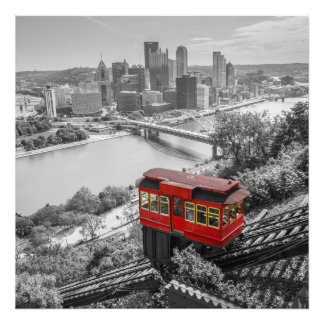 Pittsburgh Steel City Skyline Incline Fotografie