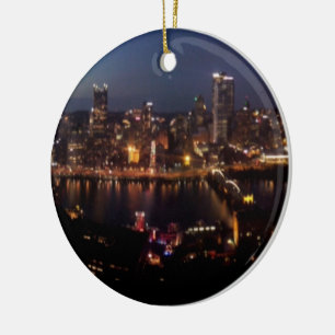 Pittsburgh über Monongahela Neigung Keramik Ornament