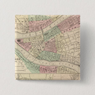 Pittsburgh und Allegheny, Pennsylvania Button