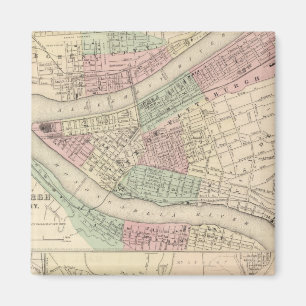 Pittsburgh und Allegheny, Pennsylvania Magnet