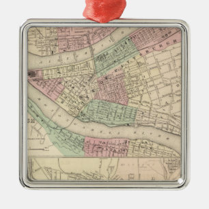 Pittsburgh und Allegheny, Pennsylvania Ornament Aus Metall
