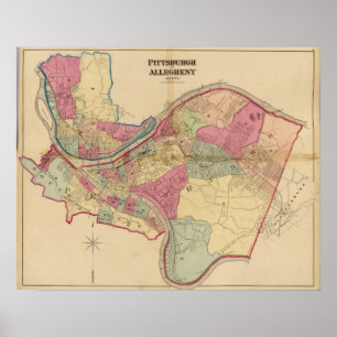 Pittsburgh und Allegheny Poster
