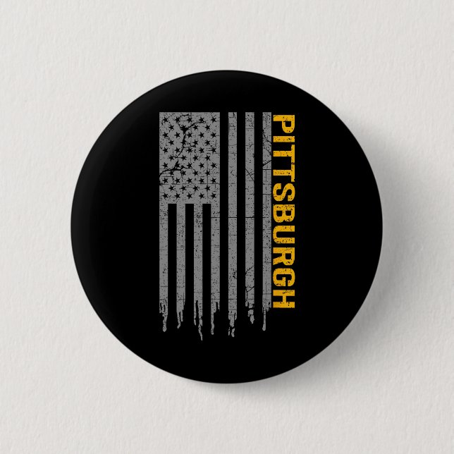 Pittsburgh US-Flagge Patriotic American from Pitts Button (Vorderseite)
