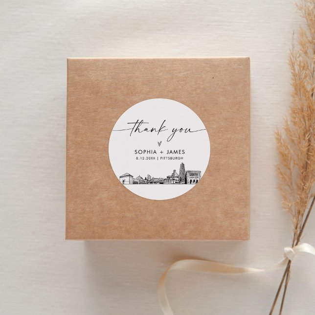 Pittsburgh Vielen Dank für Ihre Unterstützung 3" ( Runder Aufkleber (Von Creator hochgeladen)