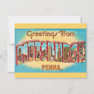 Pittsburgh Vintage Gruß Postkarte