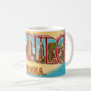 Pittsburgh Vintage Postkarte Tasse