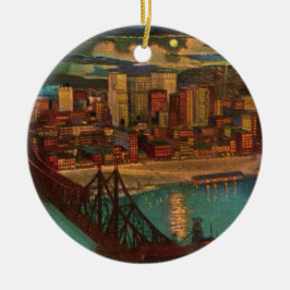 Pittsburgh von Mondlicht Keramikornament