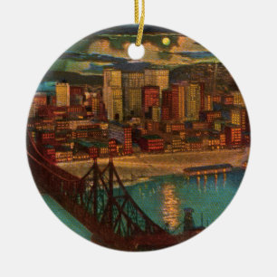 Pittsburgh von Mondlicht Keramikornament