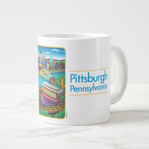 Pittsburgh von oben Jumbo-Tasse