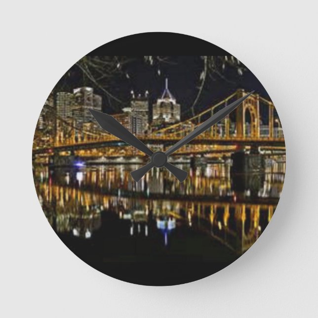 PITTSBURGH WALL CLOCK RUNDE WANDUHR (Vorderseite)