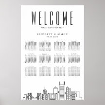 Pittsburgh Wedding | 12 Tabelle Seating Chart