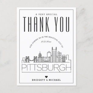 Pittsburgh Wedding   Danke, dass du gekommen bist! Postkarte