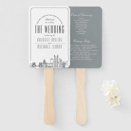 Pittsburgh Wedding | Hochzeitsprogramm Hand Fan Fächer
