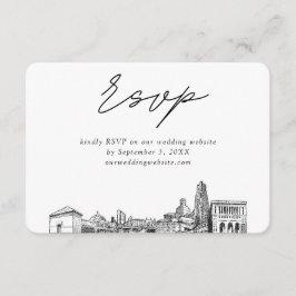 Pittsburgh Wedding Minimalistisch Sketch UAWG Begleitkarte