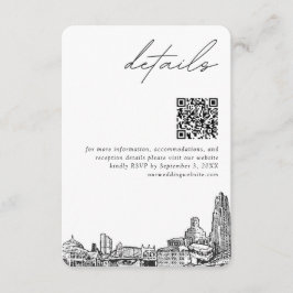Pittsburgh Wedding Modern Details QR Code Begleitkarte