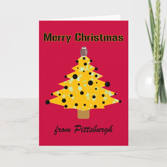 Pittsburgh-Weihnachten Feiertagskarte (Vorderseite)
