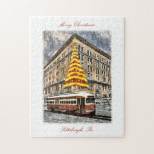"Pittsburgh-WeihnachtsErinnerungens-" Puzzlespiel Puzzle