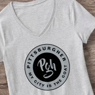 Pittsburgher Gray Pgh Yinz Retro Vintag Yinzer T-Shirt