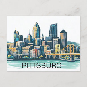 Pittsburgher Stadtbild Postkarte