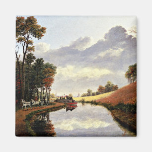 Pittsford am Eriekanal-Gemälde Magnet