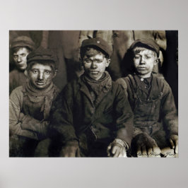 Pittston Breaker Boys by Lewis Wickes Hine, 1911 Poster