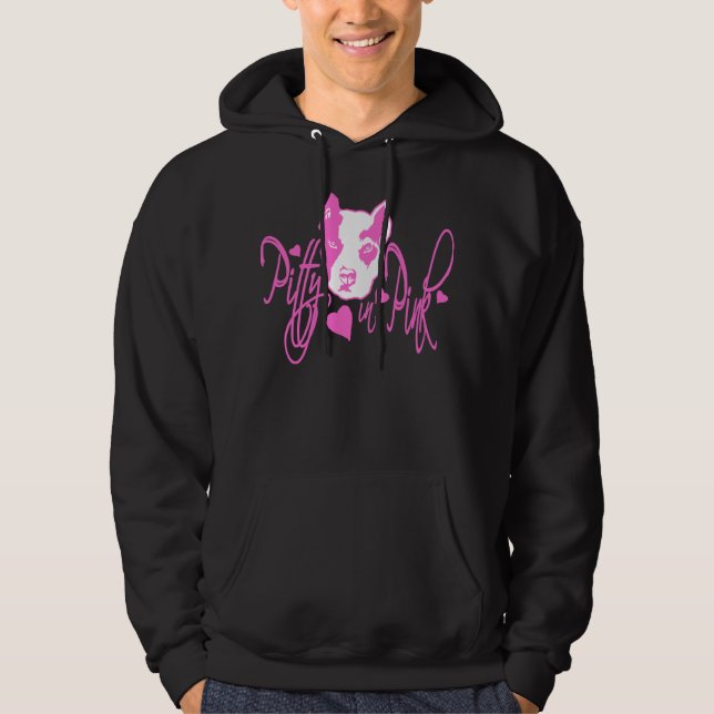 Pitty im rosa schwarzen Hoodie (Vorderseite)