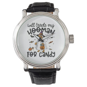 Pitull Dog Halloween Ghost Spooky Armbanduhr