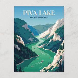 Piva-See Montenegro Postkarte