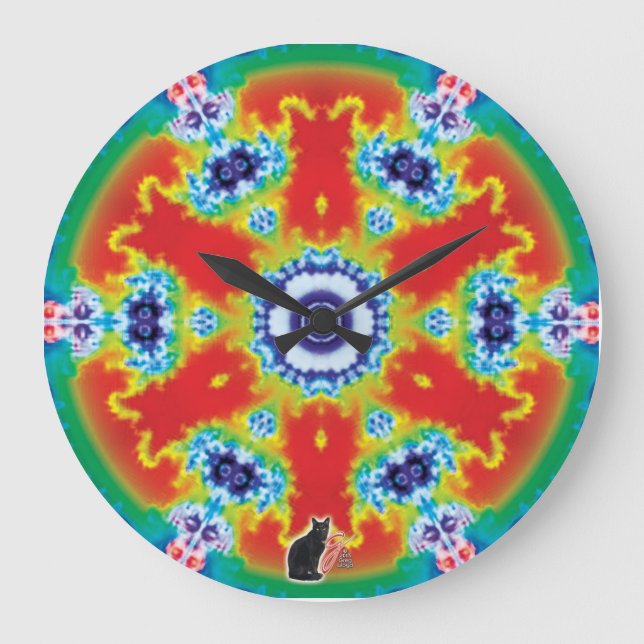 Pivitol Kaleidoskop Große Wanduhr (Vorderseite)
