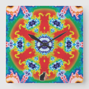Pivitol Kaleidoskop Quadratische Wanduhr