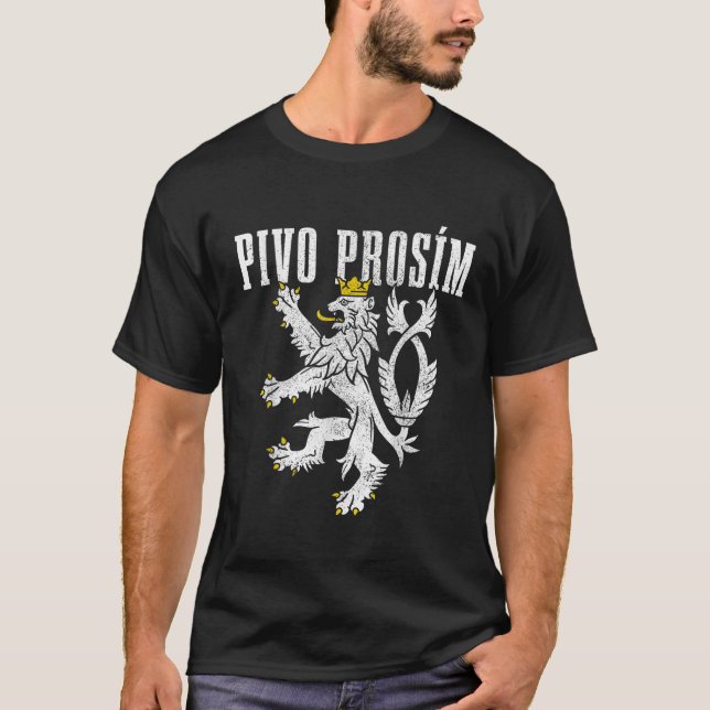 Pivo Prosim Beer bitte in tschechischer Sprache T-Shirt (Vorderseite)