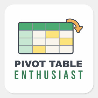 Pivot-Tabellen-Enthusiast Tabellenkalkulations-Hum Quadratischer Aufkleber