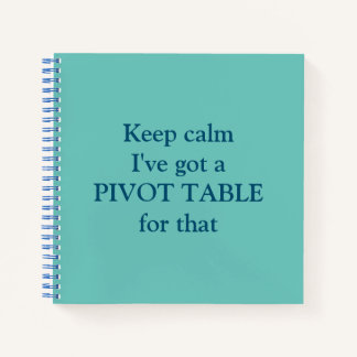 Pivot Table square notebook Notizbuch