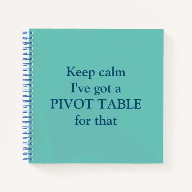 Pivot Table square notebook Notizbuch (Vorderseite)
