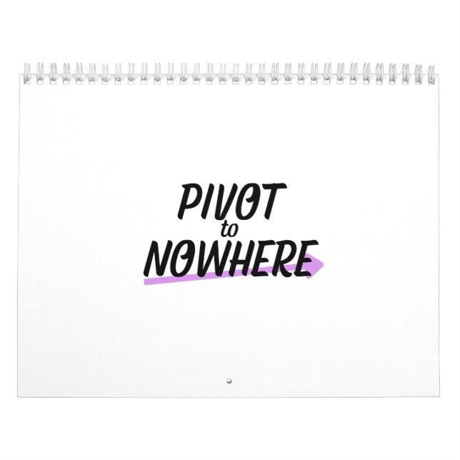Pivot to Nowhere Minimalist Oversized Yearly Kalender (Titelbild)