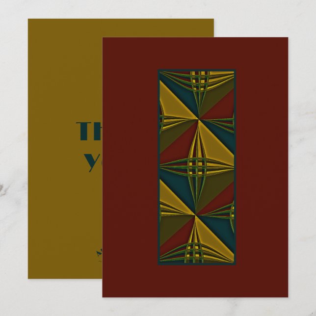 "Pivotal & Colorful" (Personalize) Flat Note Card Mitteilungskarte (Vorne/Hinten)