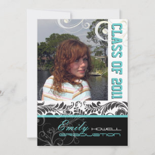 Pix Dezines Abschluss, Bellissimo Damask Einladung