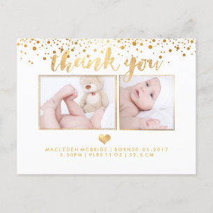 Pix Dezines Baby Dusche Danke / Dazzled Imitate Go Ankündigungspostkarte