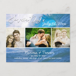Pix Dezines banzai Pipeline Wellen/Save the Date Ankündigungspostkarte