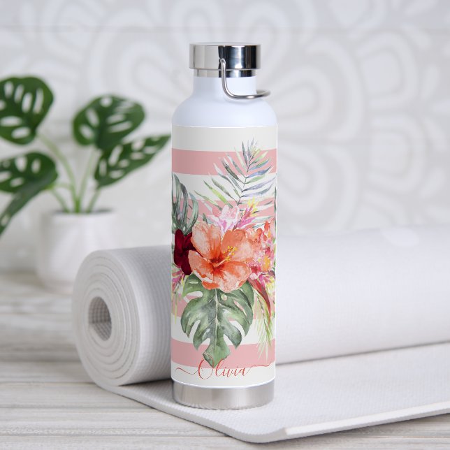 Pix Dezines Blume Tropisches Paradies Trinkflasche (Yoga)